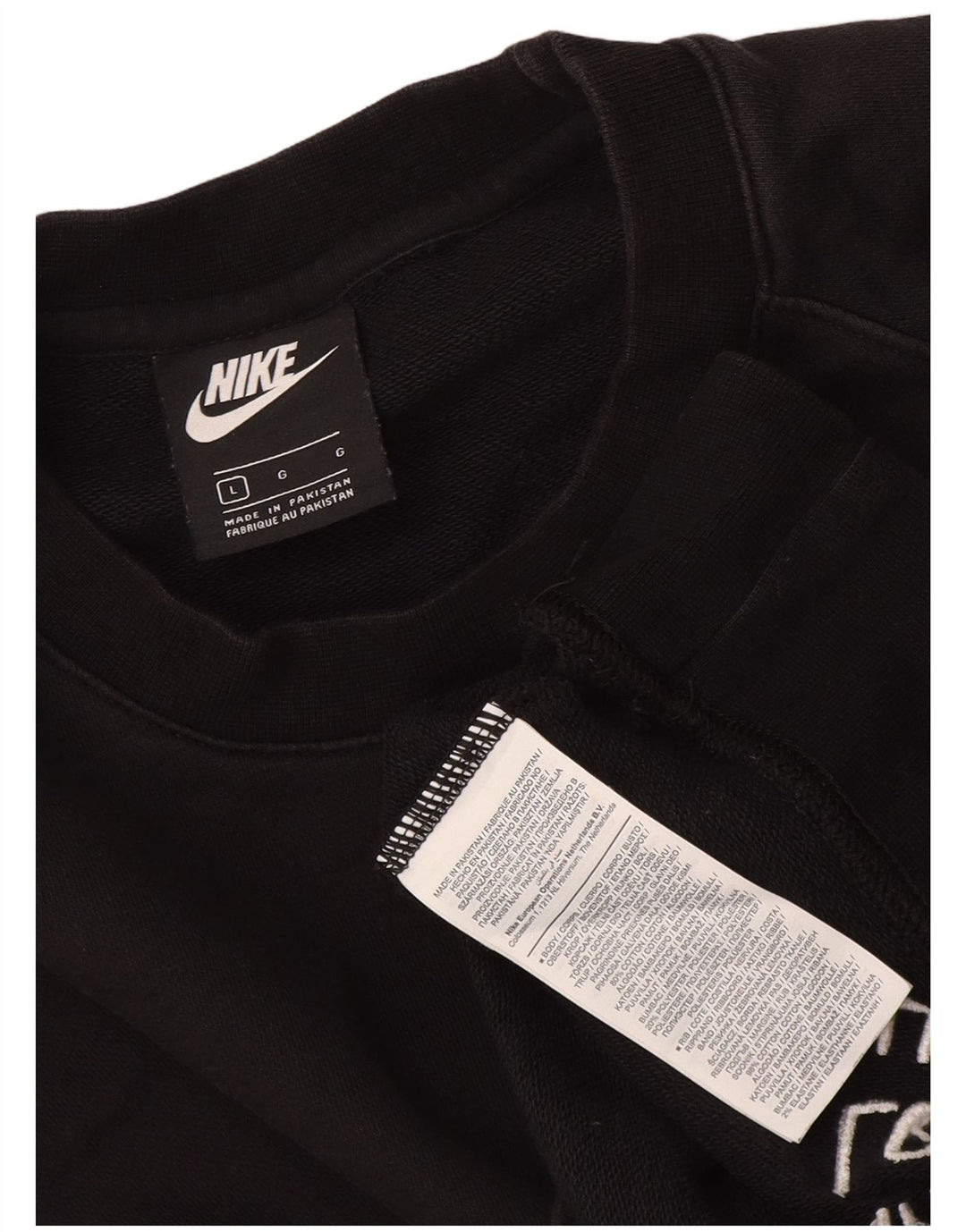 Ανδρικό γραφικό φούτερ Nike Jumper μεγάλο μαύρο βαμβακερό