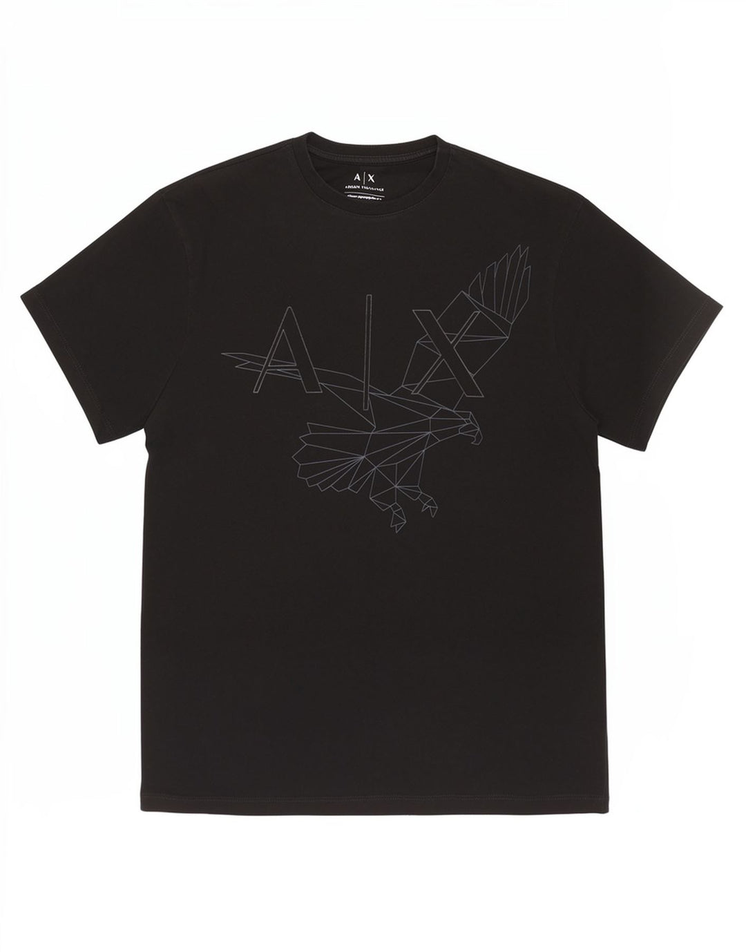 Armani Exchange Ανδρικό T-Shirt κανονικό γραφικό Top Small Black Geometric