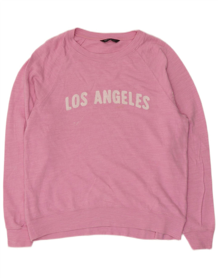 Marks & Spencer Γυναικεία γραφική φούτερ Jumper UK 12 Medium Pink Flecked