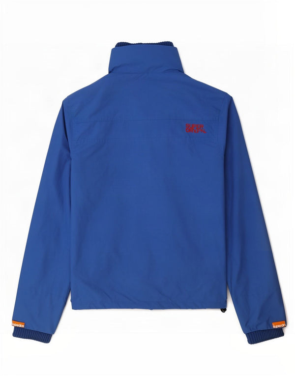 Superdry Γυναικείο Μπουφάν βροχής UK 14 Medium Blue Nylon