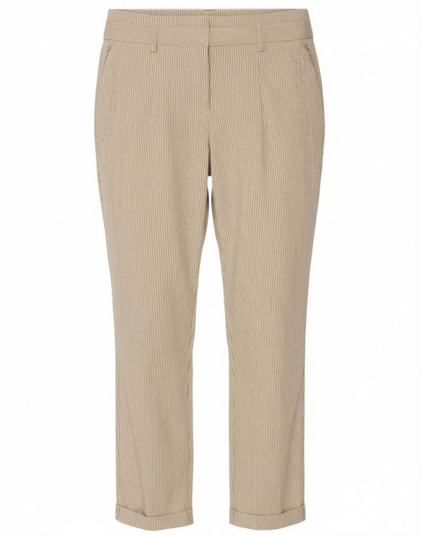 Zara Γυναικείο Slim παντελόνι Chino EU 38 Small W28 L27 Βαμβακερό πράσινο ριγέ