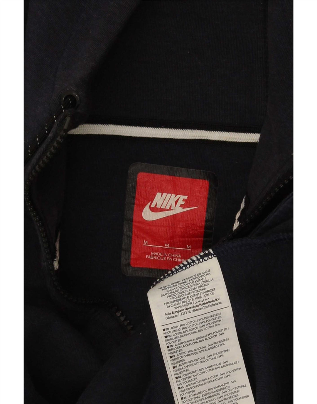 Ανδρικό πουλόβερ Nike με φερμουάρ με κουκούλα, μεσαίο ναυτικό, βαμβακερό