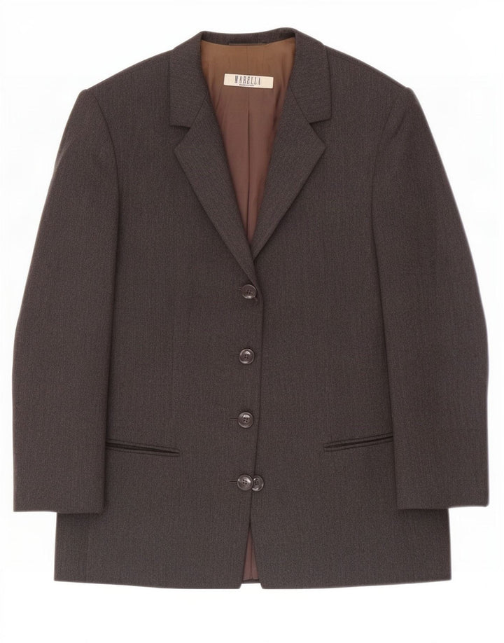 Marella Γυναικείο μπουφάν blazer UK 12 μεσαίου γκρι μαλλί