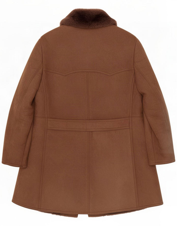 Vintage Ανδρικό παλτό Shearling IT 54 2XL Brown