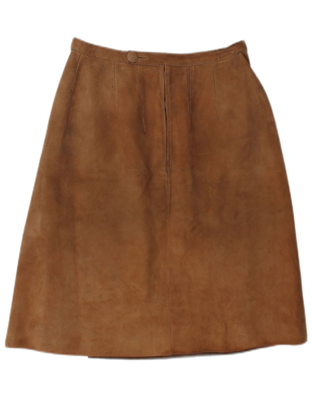 Vintage Γυναικεία Suede Φούστα W26 Small Beige