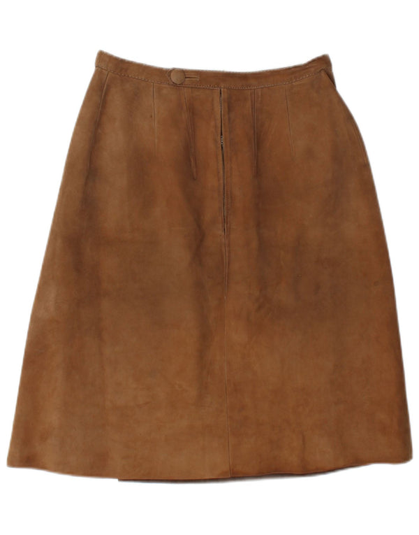 Vintage Γυναικεία Suede Φούστα W26 Small Beige