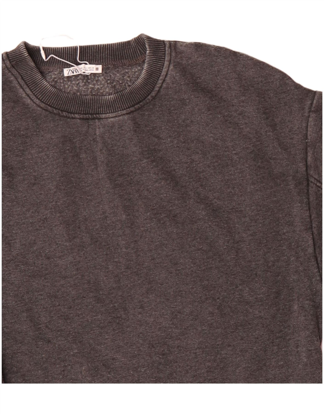 Zara Γυναικεία φούτερ υπερμεγέθης μπλούζας UK 10 Small γκρι βαμβακερό