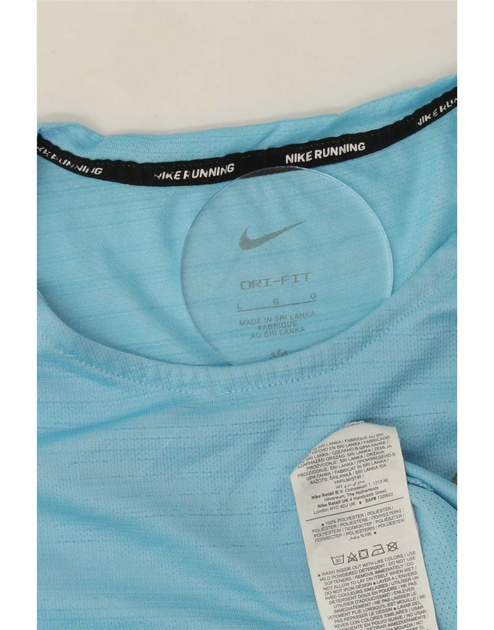 Ανδρικό μπλουζάκι Nike Dri Fit Top Large Blue Pinstripe Polyester