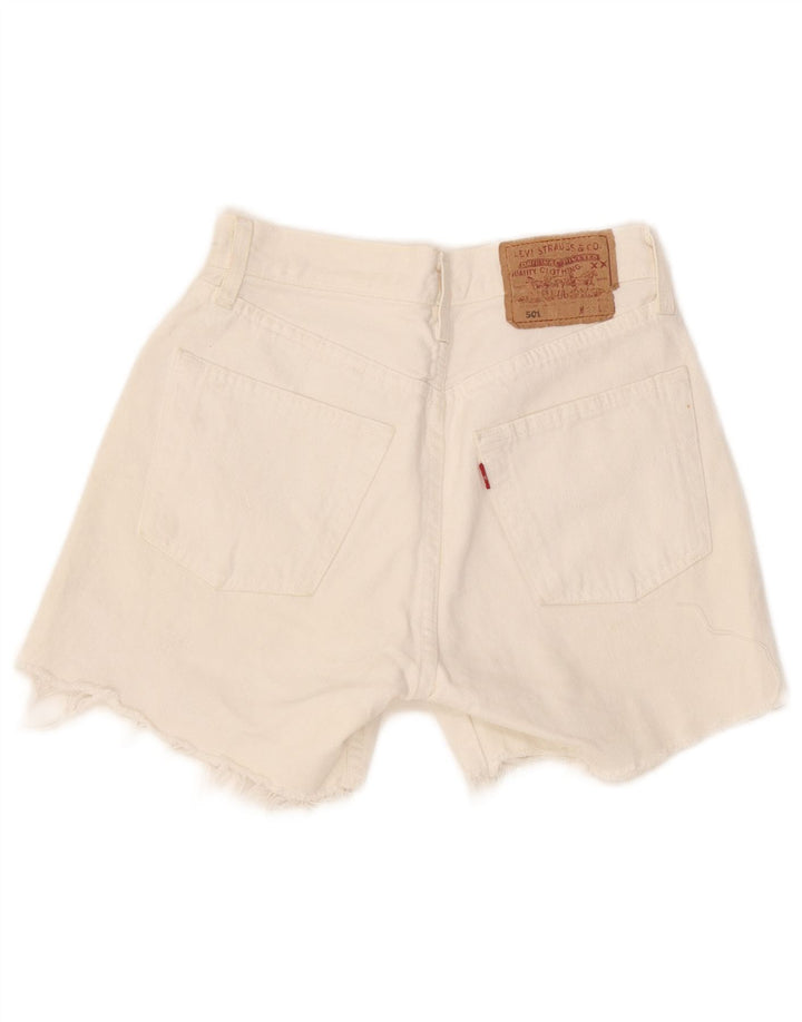 Γυναικείο σορτς Levi's 501 τζιν W27 μικρό λευκό