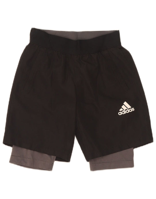 Adidas Boys Climalite Σορτς 9-10 ετών Μικρό Μαύρο Πολυεστέρα