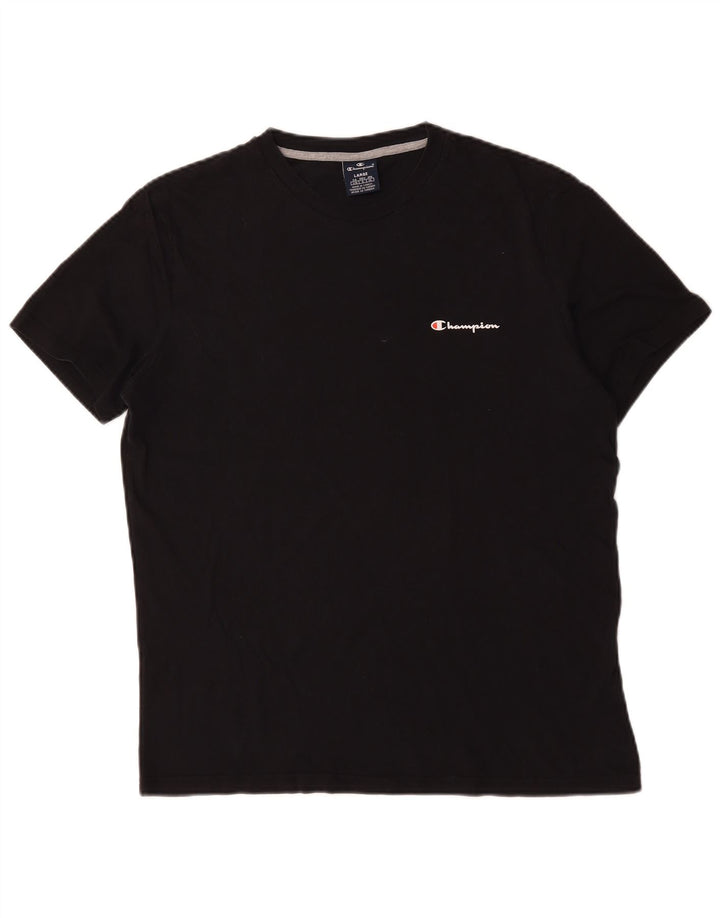 Ανδρικό T-Shirt Champion Top μεγάλο μαύρο βαμβακερό