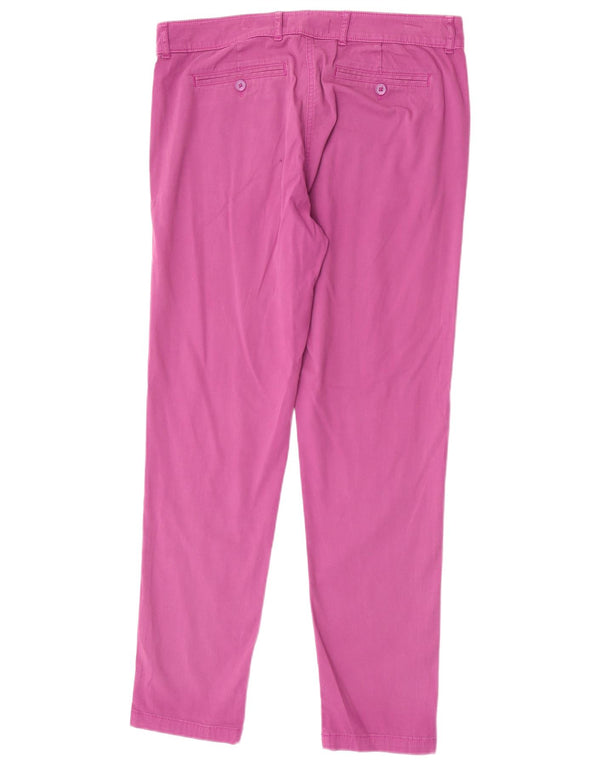 Marks & Spencer Womens Slim Chino Trousers UK 12 Medium W32 L30 Purple