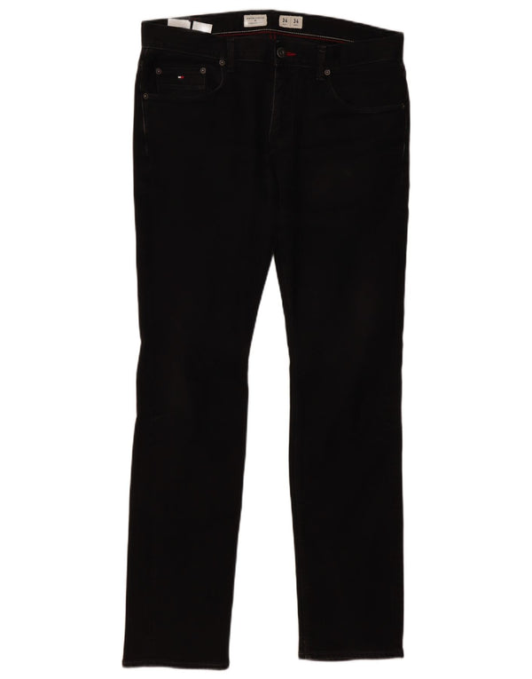 TOMMY HILFIGER Ανδρικό τζιν Denton Straight W34 L34 Μαύρο βαμβακερό