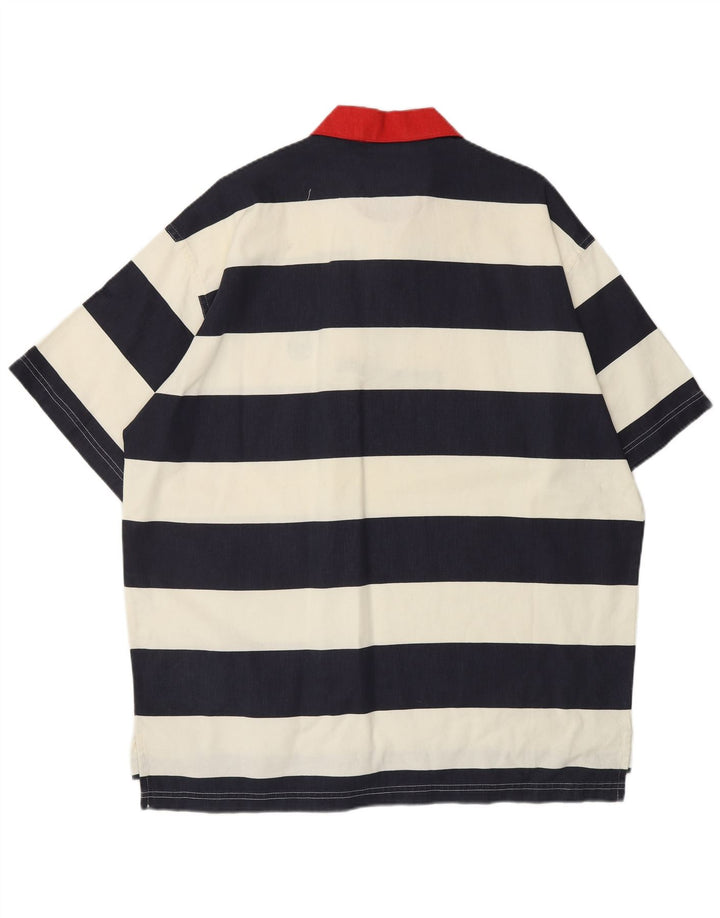 North SAILS Ανδρικό μπλουζάκι ράγκμπι πόλο μεγάλο μπλε ναυτικό βαμβακερό ριγέ