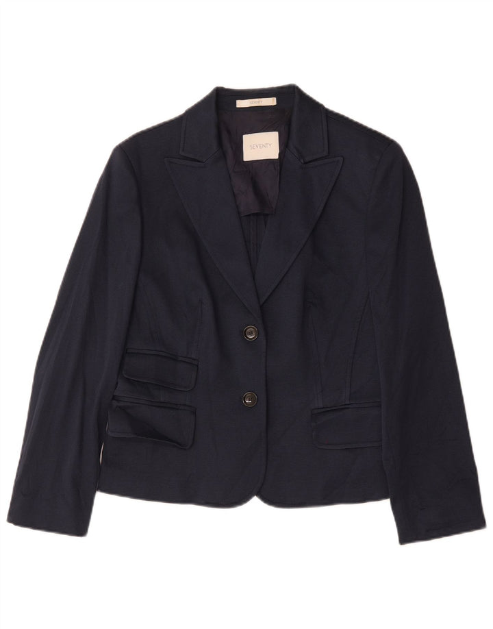 Seventy Γυναικείο Μπουφάν Blazer με 2 Κουμπιά IT 48 XL Navy Blue Cotton