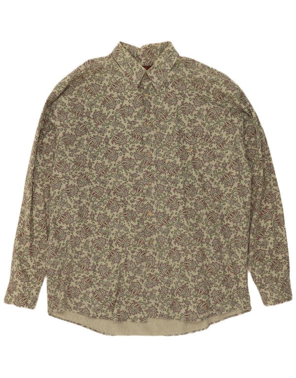 Vintage Ανδρικό πουκάμισο XL Πράσινο βαμβακερό Paisley