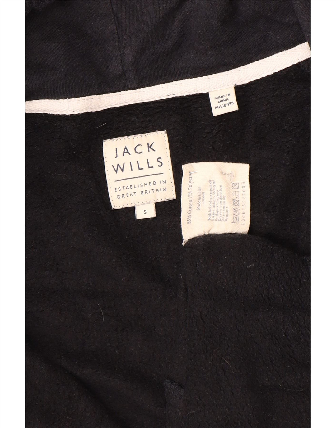 Jack Wills Ανδρικό πουλόβερ με φερμουάρ με κουκούλα, μικρό, βαμβακερό
