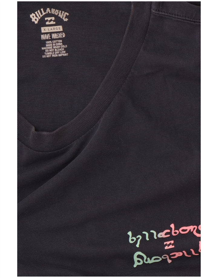 BILLABONG Ανδρικό γραφικό T-Shirt Top XL Navy Blue Cotton