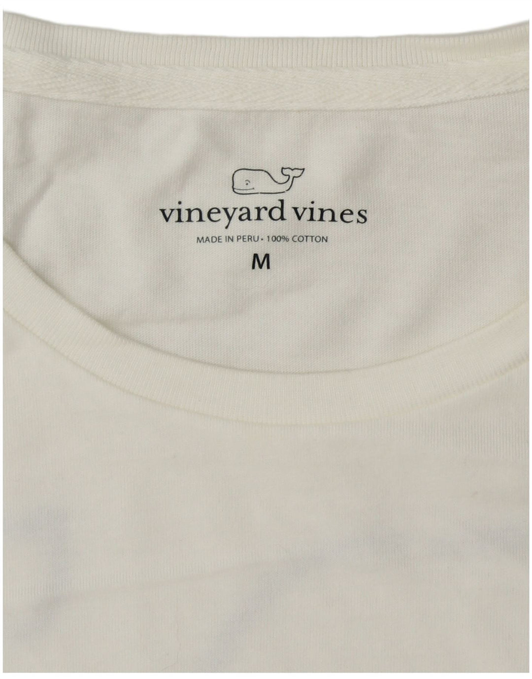 VINEYARD VINES Ανδρικό γραφικό τοπ Μακρύ μανίκι μεσαίο λευκό βαμβακερό