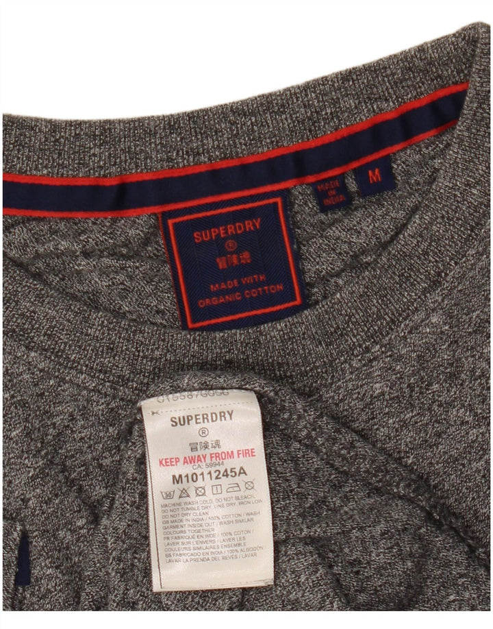Ανδρικό T-Shirt Superdry Top Βαμβακερό μεσαίο γκρι
