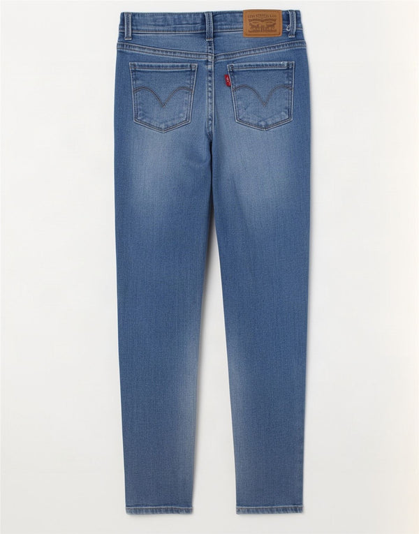 Levi's Girls 710 Super Skinny Jeans 7-8 ετών W20 L23 Μπλε βαμβακερό