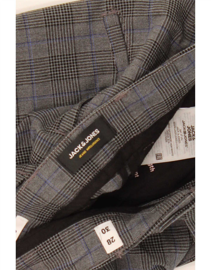Jack & Jones Ανδρικό Marco Slim Suit Παντελόνι W28 L30 Grey Check Polyester