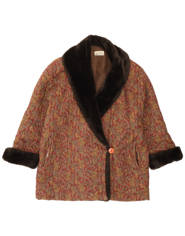 Nuova Citta Womens Windbreaker Coat UK 18 XL Multicoloured Paisley