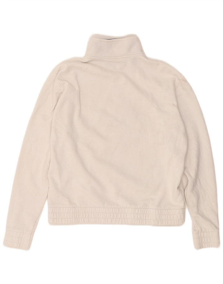 Γυναικείο φούτερ FILA με φερμουάρ με λαιμόκοψη Jumper UK 14 μεσαίο λευκό βαμβακερό