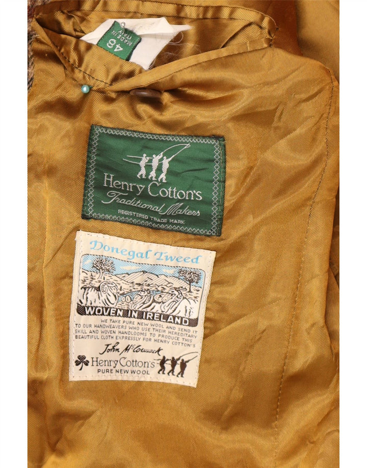 Henry Cottons Ανδρικό σακάκι με 2 κουμπιά σακάκι IT 48 μεσαίου καφέ Houndstooth