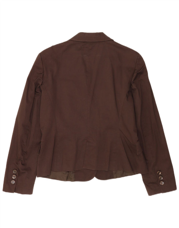 Zara Γυναικείο Μπουφάν blazer UK 18 XL Καφέ βαμβακερό