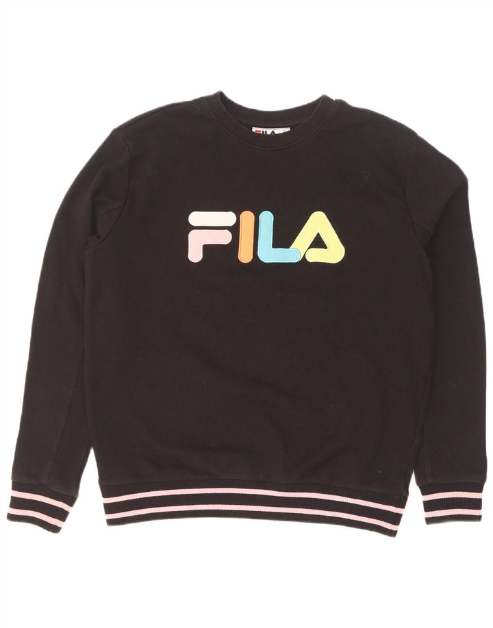 Ανδρικό γραφικό φούτερ Fila Jumper Μεγάλο μαύρο ριγέ βαμβακερό
