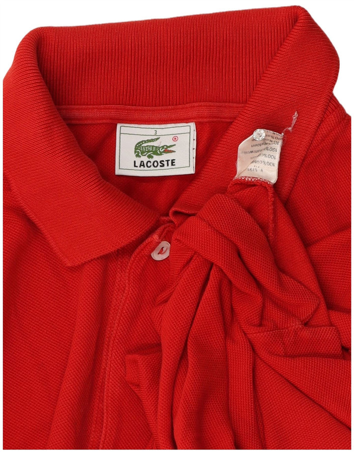 Ανδρικό πουκάμισο πόλο Lacoste, μέγεθος 3, μικρό κόκκινο βαμβακερό