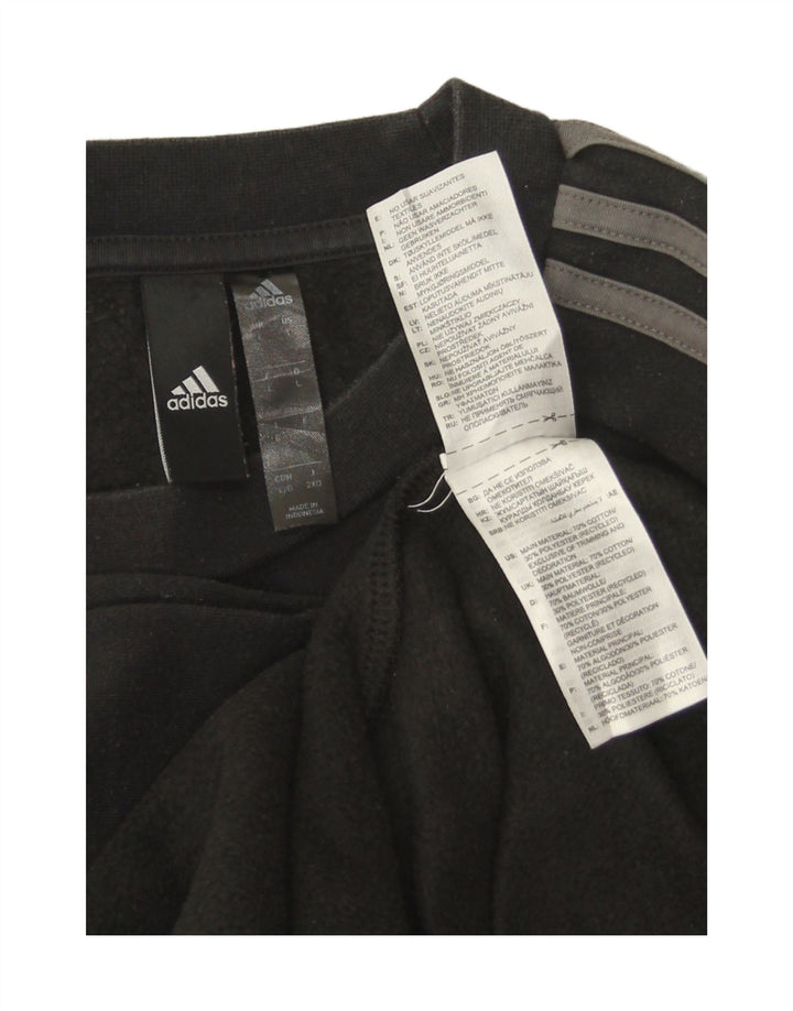 Ανδρικό φούτερ Adidas Jumper μεγάλο μαύρο βαμβακερό