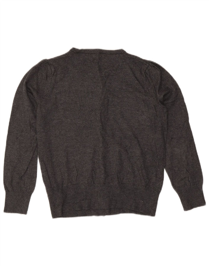 Marks & Spencer Γυναικείο πουλόβερ Crop Cardigan UK 14 Medium Grey Viscose