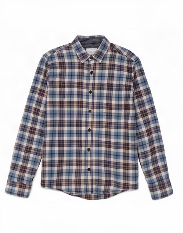 Fat Face Mens Shirt Medium Blue Check Cotton