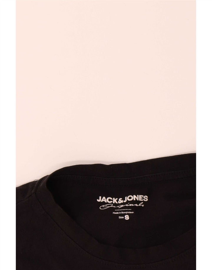 Jack & Jones Ανδρικό T-Shirt Top Μικρό μαύρο βαμβακερό