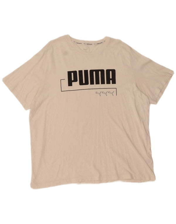 Ανδρικό γραφικό T-Shirt Puma Top 2XL Λευκό βαμβακερό