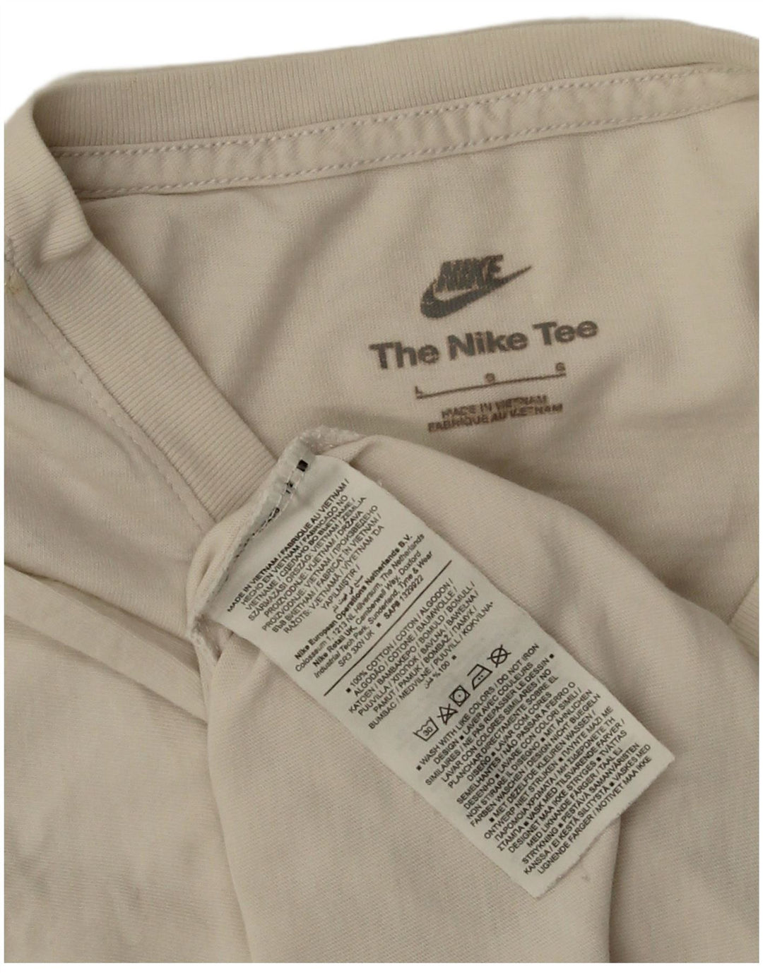 Ανδρικό T-Shirt NIKE Top μεγάλο λευκό βαμβακερό