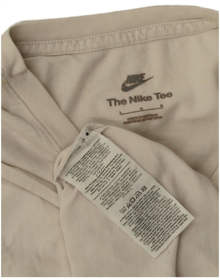 Ανδρικό T-Shirt NIKE Top μεγάλο λευκό βαμβακερό