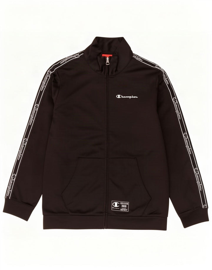 Champion Boys Graphic αθλητική φόρμα Top Jacket 11-12 Years Large Black