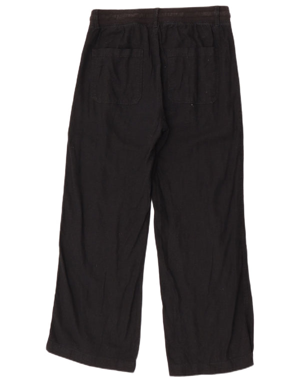 Marks & Spencer Γυναικείο φαρδύ παντελόνι casual UK 8 Small W28 L27 Black