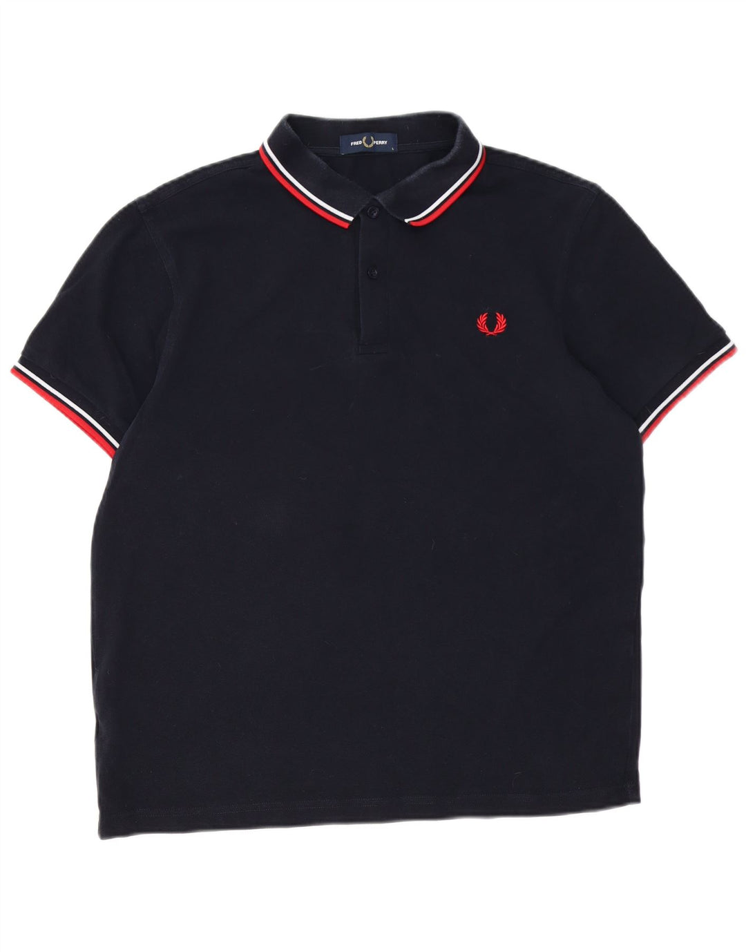 Fred Perry Ανδρικό πουκάμισο Polo μεγάλο μπλε ναυτικό βαμβακερό