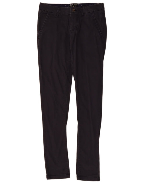 SUPERDRY Γυναικείο Skinny παντελόνι Chino XS W25 L30 Navy Blue Cotton