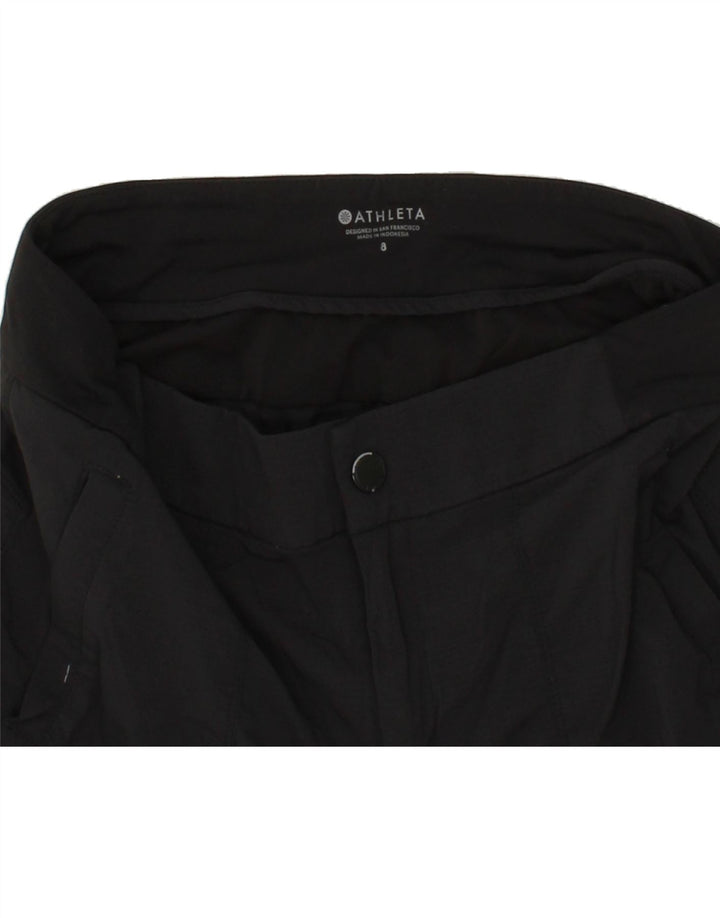 ATHLETA Womens Casual Shorts US 8 Medium W30 Black Nylon Vintage Athleta and Second-Hand Athleta from Messina Hembry 