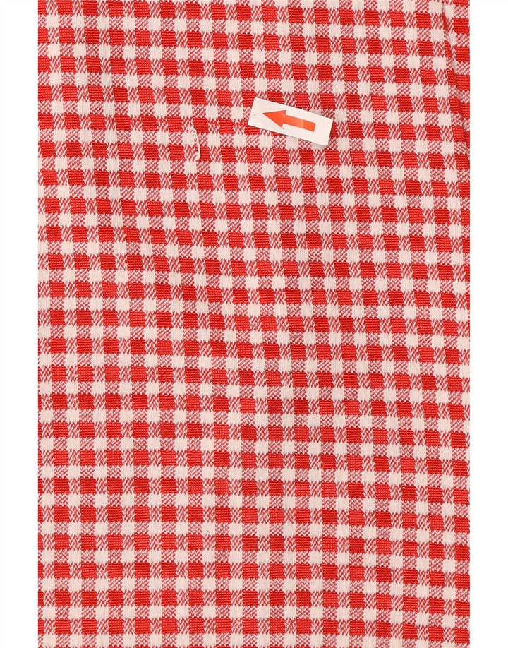 Zara Γυναικείο φόρεμα A-Line UK 8 Small Red Gingham Polyester