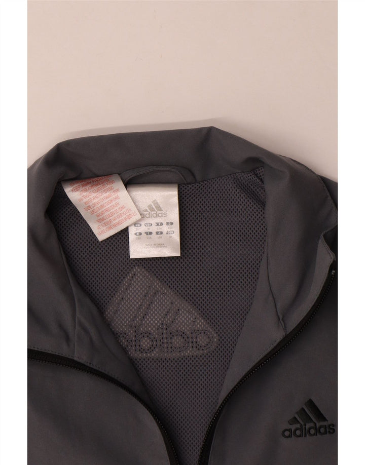 Τοπ μπουφάν Adidas Boys Tracksuit 11-12 Years Grey Polyester