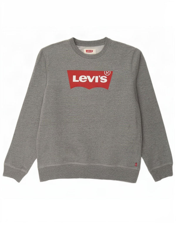 Levi's Boys Graphic Φούτερ Jumper 13-14 ετών XL Γκρι βαμβακερό