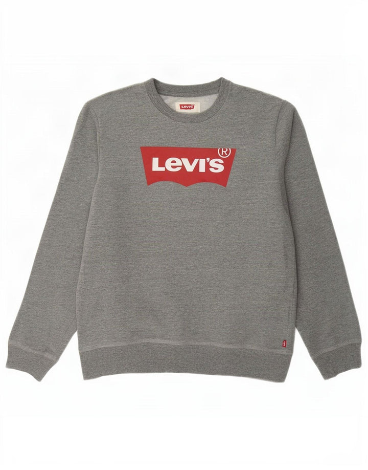 Levi's Boys Graphic Φούτερ Jumper 13-14 ετών XL Γκρι βαμβακερό