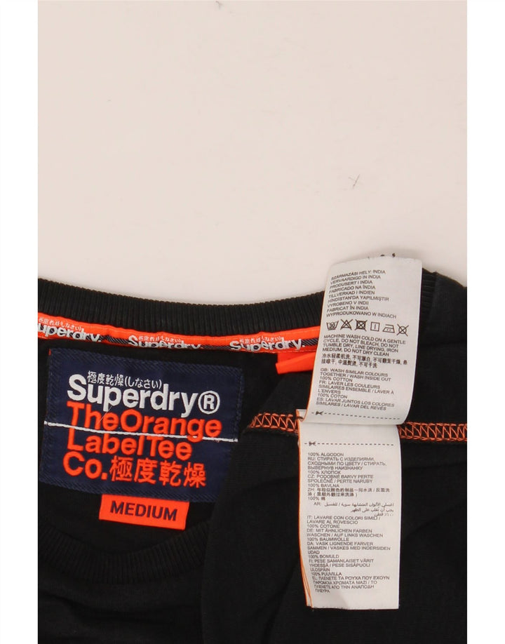 Ανδρικό T-Shirt SUPERDRY Top Μεσαίο μαύρο βαμβακερό