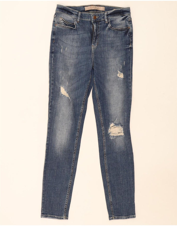 GUESS Womens Distressed Skinny Jeans W30 L30 Blue